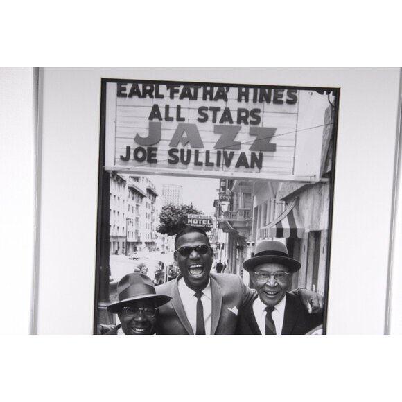 Vintage William Claxton framed print Earl ‘Fatha’ Hines All Stars Jazz photo - Picture 5 of 9